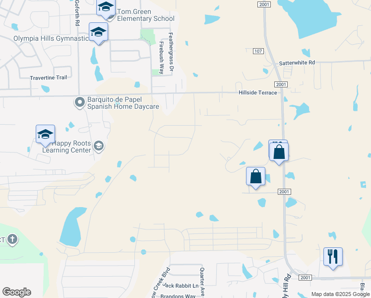 map of restaurants, bars, coffee shops, grocery stores, and more near 133 Circle Drive in Buda