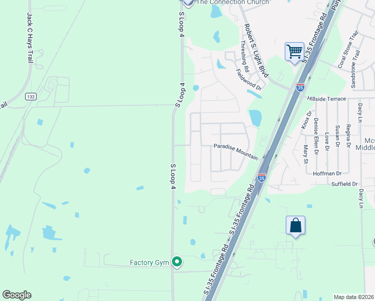 map of restaurants, bars, coffee shops, grocery stores, and more near 853 Hot Spring Valley in Buda