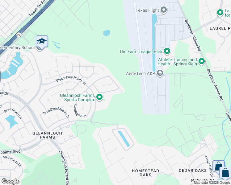 map of restaurants, bars, coffee shops, grocery stores, and more near 19827 Letchfield Hollow Drive in Spring
