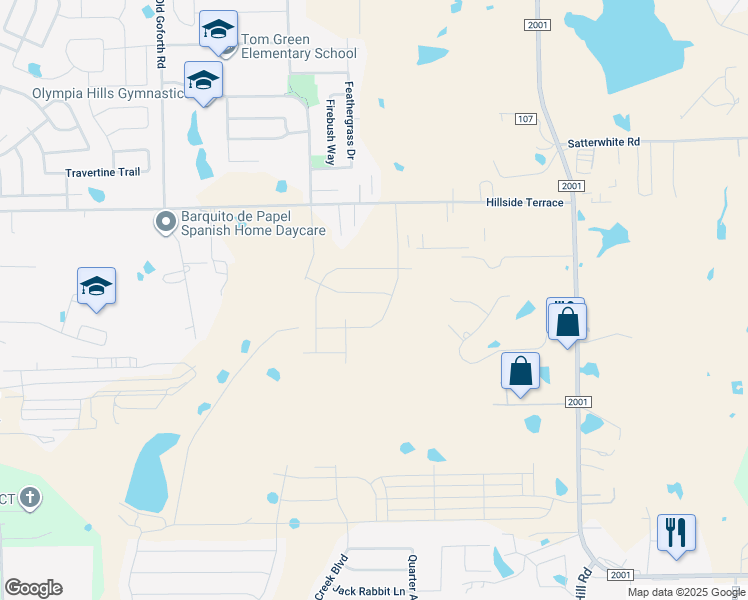 map of restaurants, bars, coffee shops, grocery stores, and more near 215 Brook Cove in Buda