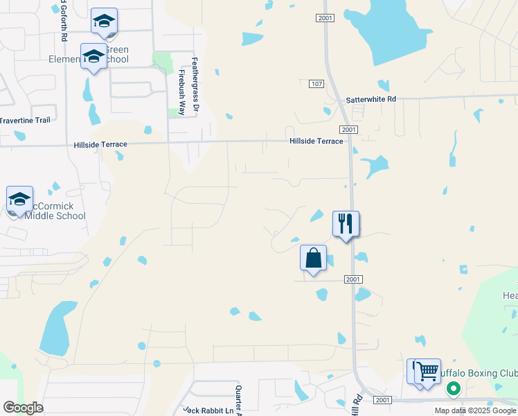 map of restaurants, bars, coffee shops, grocery stores, and more near 215 Brook Cove in Buda