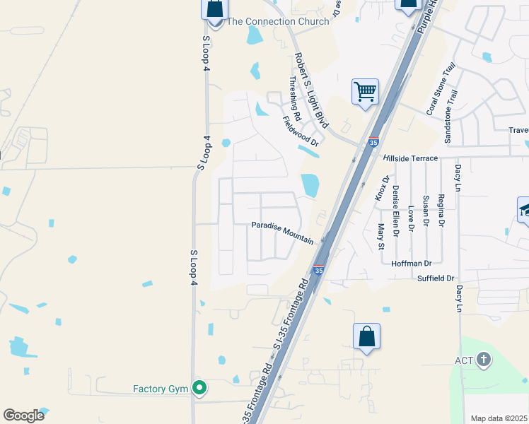 map of restaurants, bars, coffee shops, grocery stores, and more near 223 Cold Spring in Buda