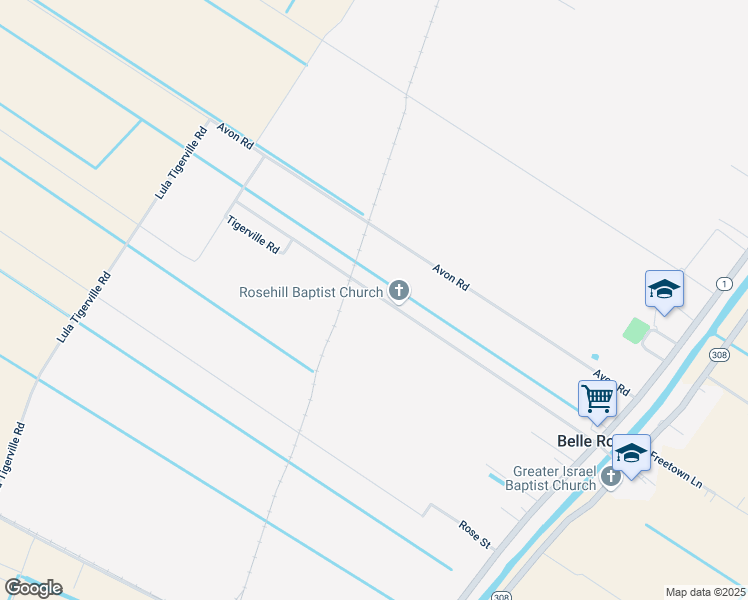 map of restaurants, bars, coffee shops, grocery stores, and more near 243-273 Highway 998 in Belle Rose