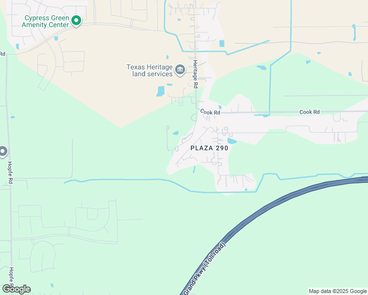 map of restaurants, bars, coffee shops, grocery stores, and more near 19710 Heritage Road in Tomball