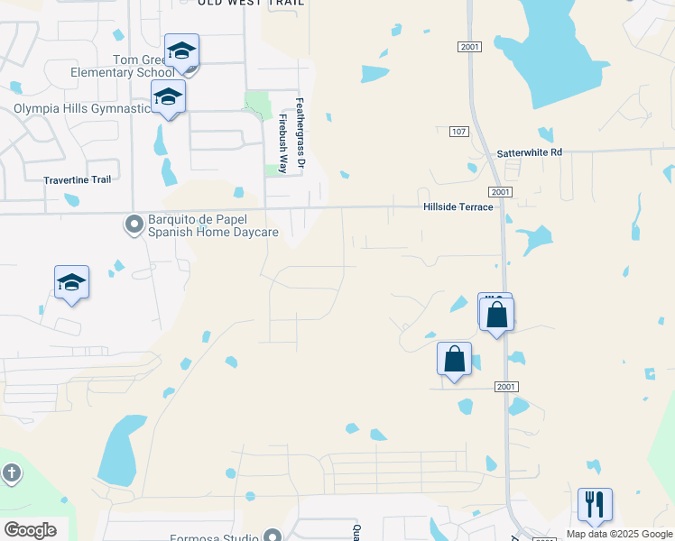map of restaurants, bars, coffee shops, grocery stores, and more near 215 Brook Cove in Buda