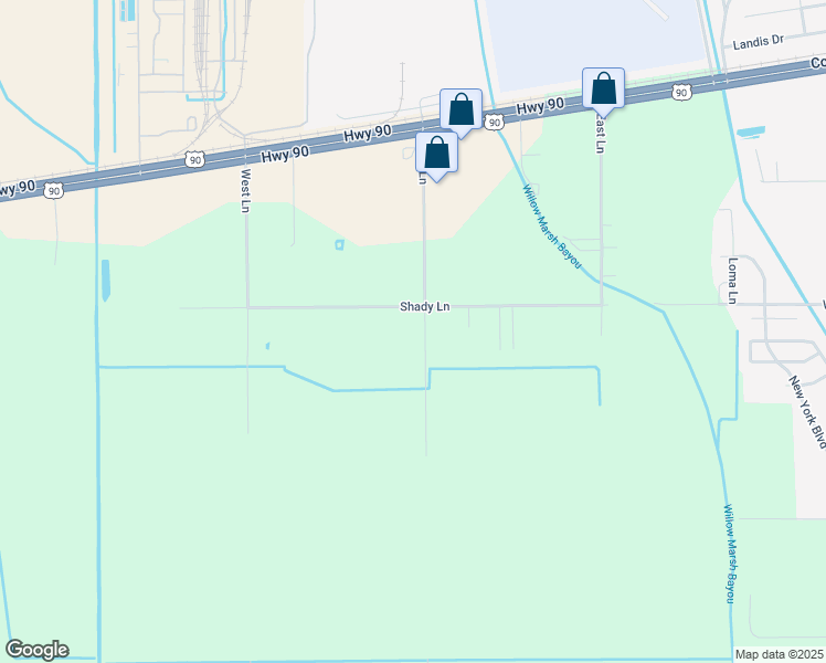 map of restaurants, bars, coffee shops, grocery stores, and more near 7557 Shady Lane in Beaumont