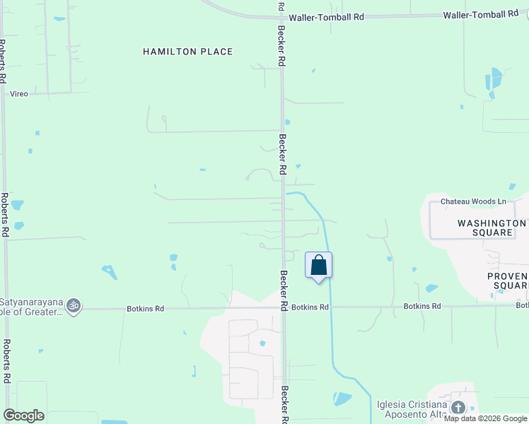 map of restaurants, bars, coffee shops, grocery stores, and more near 19343 Becker Road in Hockley