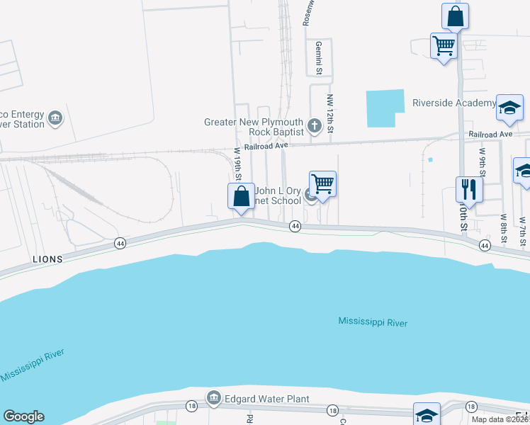 map of restaurants, bars, coffee shops, grocery stores, and more near 115 West 17th Street in Reserve