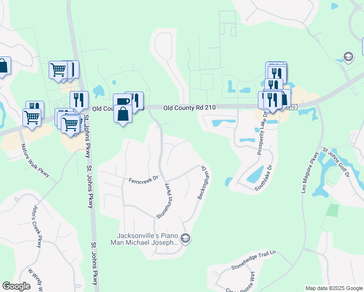 map of restaurants, bars, coffee shops, grocery stores, and more near 712 North Edenbridge Way in St. Augustine