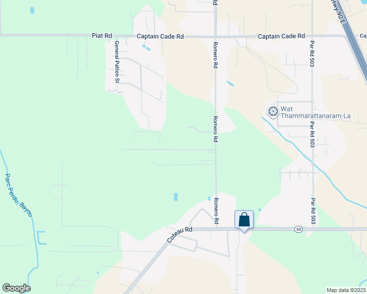 map of restaurants, bars, coffee shops, grocery stores, and more near 3902 Romero Road in New Iberia