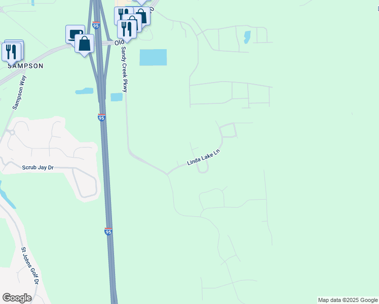 map of restaurants, bars, coffee shops, grocery stores, and more near 213 Clear Creek Court in St. Augustine
