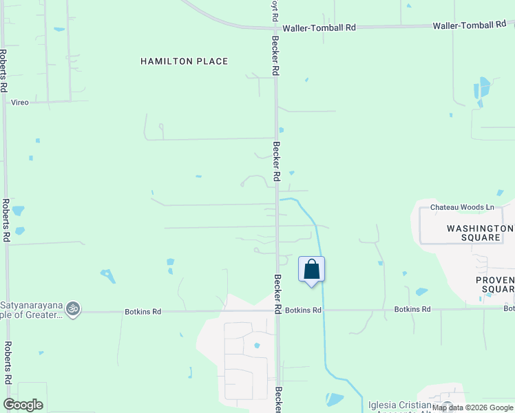 map of restaurants, bars, coffee shops, grocery stores, and more near 19333 Becker Road in Hockley