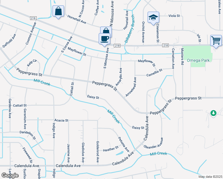 map of restaurants, bars, coffee shops, grocery stores, and more near 4645 Peppergrass Street in Middleburg