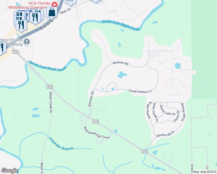 map of restaurants, bars, coffee shops, grocery stores, and more near 121 Creek Hollow Lane in Middleburg