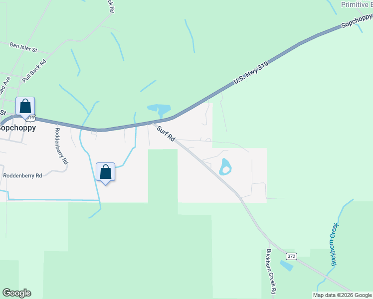 map of restaurants, bars, coffee shops, grocery stores, and more near 71 County Road 372 in Sopchoppy