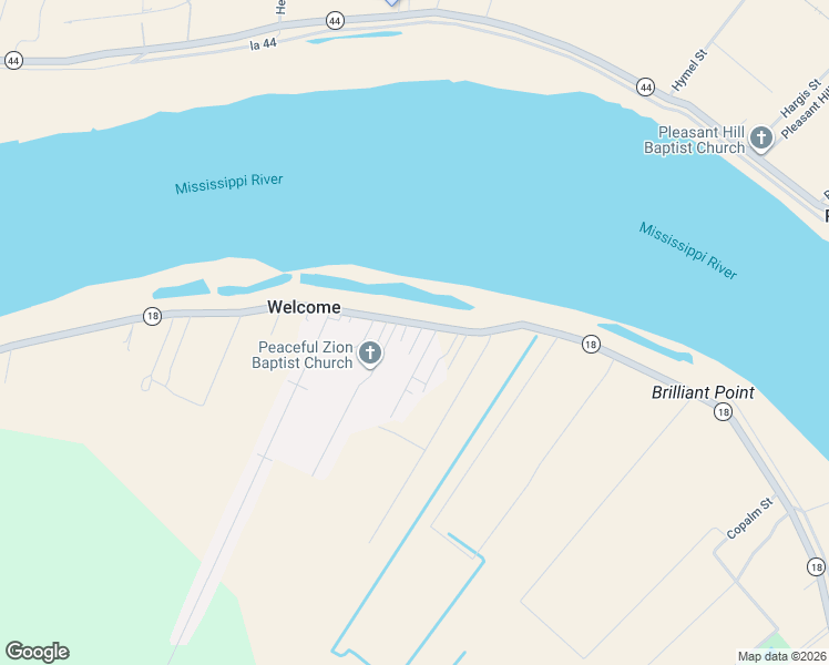 map of restaurants, bars, coffee shops, grocery stores, and more near 8193 Louisiana 18 in Saint James