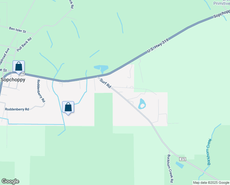 map of restaurants, bars, coffee shops, grocery stores, and more near 71 County Road 372 in Sopchoppy