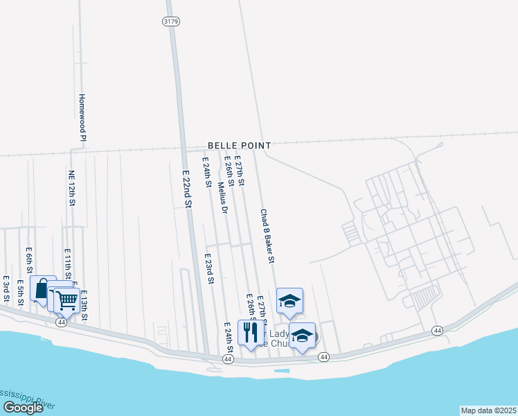 map of restaurants, bars, coffee shops, grocery stores, and more near 283 Chad B Baker Street in Reserve