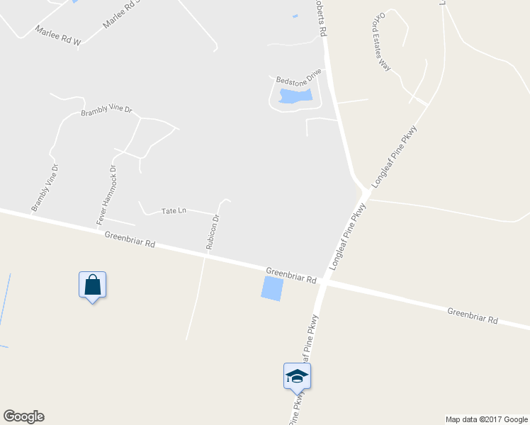 map of restaurants, bars, coffee shops, grocery stores, and more near 601 Greenbriar Road in Fruit Cove