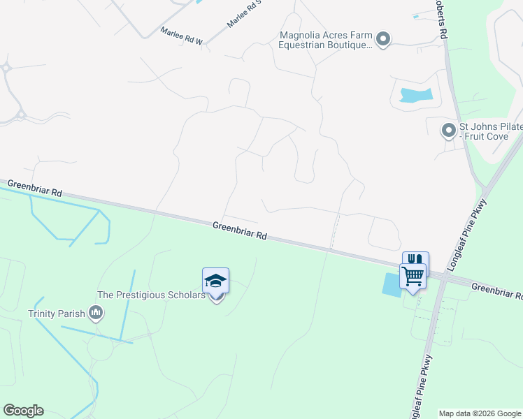 map of restaurants, bars, coffee shops, grocery stores, and more near 311 Tate Lane in Saint Johns