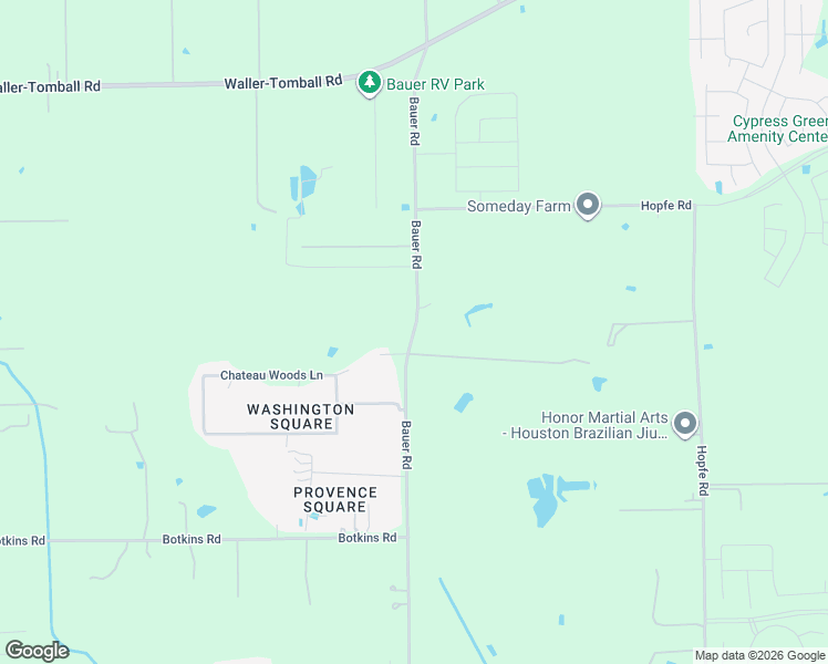 map of restaurants, bars, coffee shops, grocery stores, and more near 19407 Bauer Road in Hockley