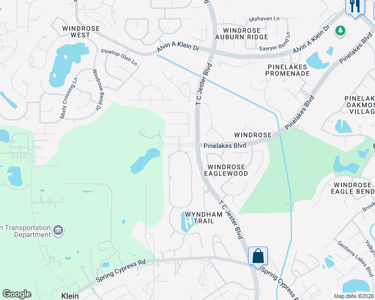 map of restaurants, bars, coffee shops, grocery stores, and more near 20242 East Hachita Circle in Spring