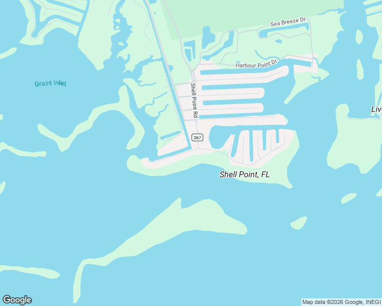 map of restaurants, bars, coffee shops, grocery stores, and more near 1565 Shell Point Road in Crawfordville