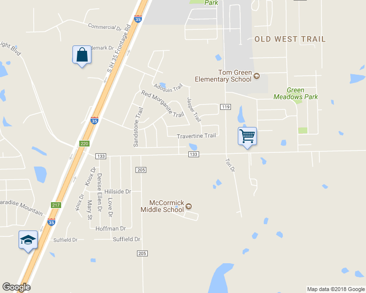 map of restaurants, bars, coffee shops, grocery stores, and more near 111 Sandstone Trail in Buda