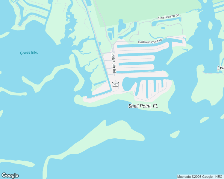 map of restaurants, bars, coffee shops, grocery stores, and more near 1565 Shell Point Road in Crawfordville