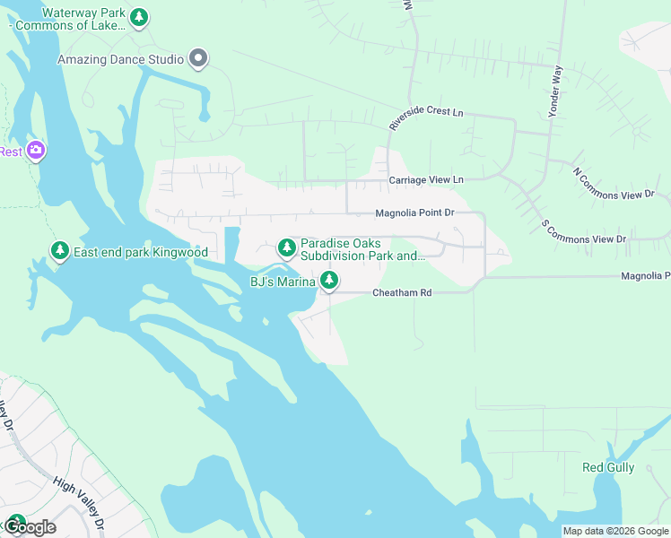 map of restaurants, bars, coffee shops, grocery stores, and more near 28009 Calvin Road in Huffman