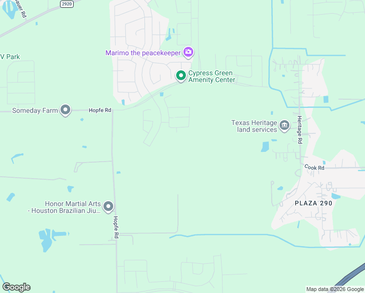 map of restaurants, bars, coffee shops, grocery stores, and more near 22235 Hopfe Road in Tomball