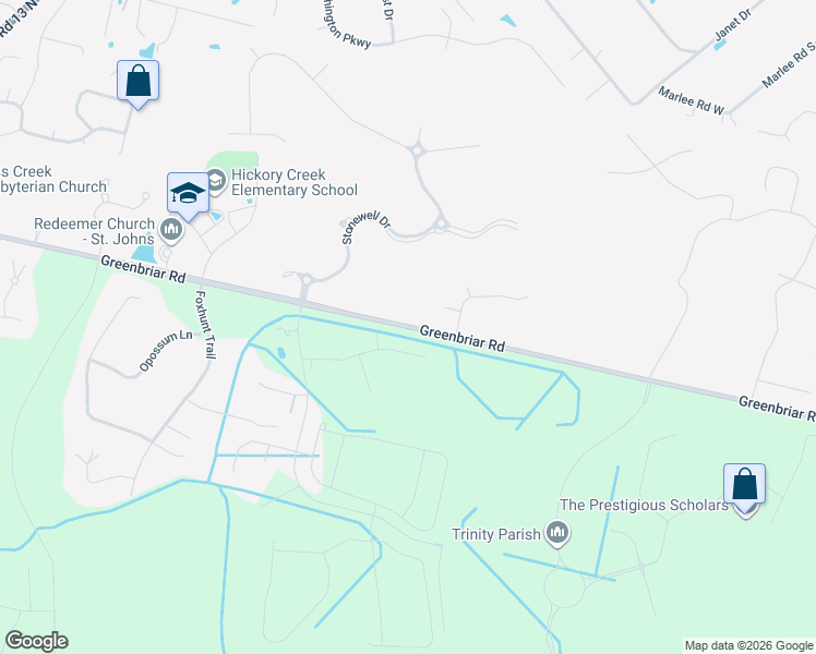 map of restaurants, bars, coffee shops, grocery stores, and more near 1146 Greenbriar Road in Fruit Cove