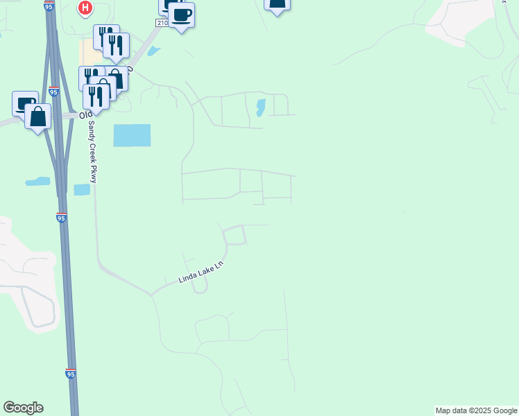 map of restaurants, bars, coffee shops, grocery stores, and more near 702 Sandy Creek Court in St. Augustine