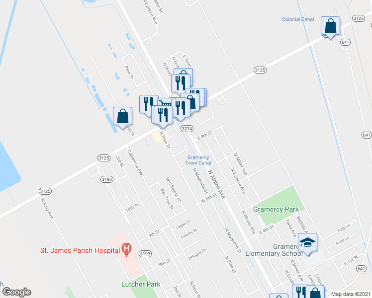 map of restaurants, bars, coffee shops, grocery stores, and more near 824A Provision Street in Gramercy