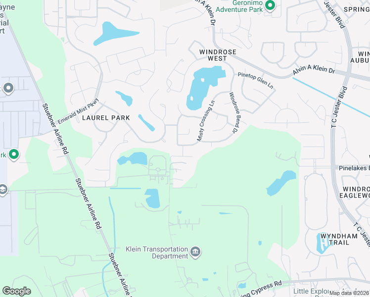 map of restaurants, bars, coffee shops, grocery stores, and more near 7006 Pinefern Lane in Spring