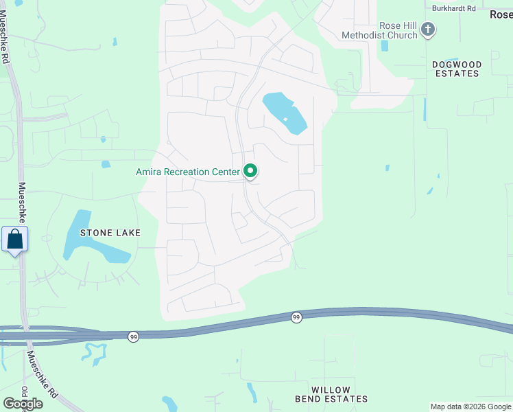 map of restaurants, bars, coffee shops, grocery stores, and more near 19631 Stone Lake Drive in Tomball