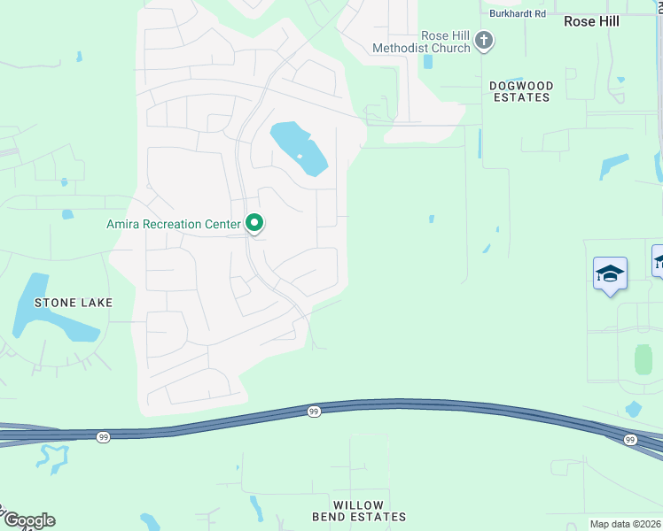 map of restaurants, bars, coffee shops, grocery stores, and more near 20503 Rosehill Church Road in Tomball