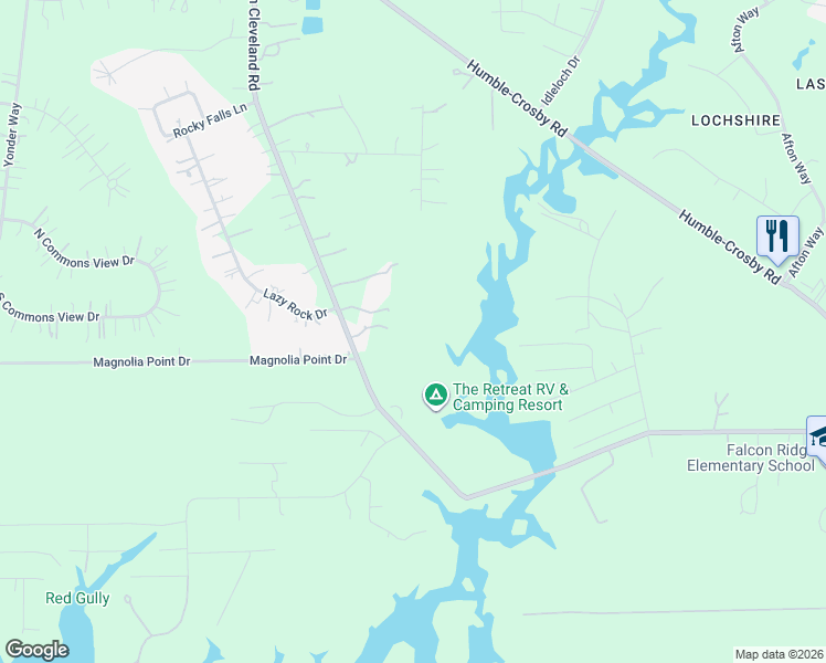 map of restaurants, bars, coffee shops, grocery stores, and more near 27514 Huffman Cleveland Road in Huffman