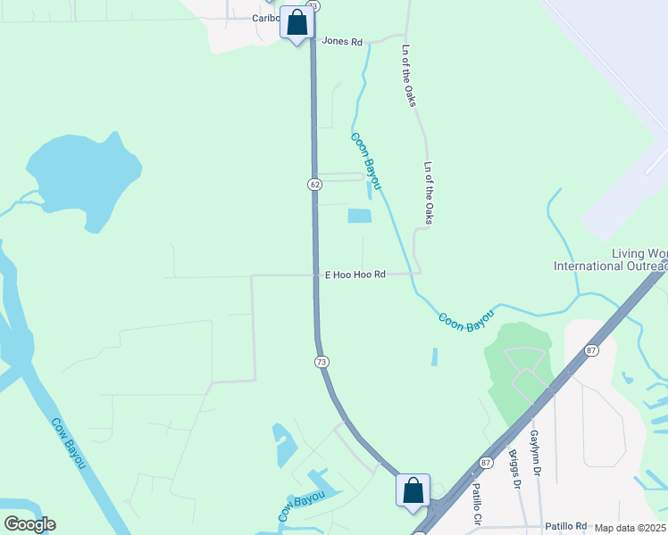 map of restaurants, bars, coffee shops, grocery stores, and more near 4192 East Hoo Hoo Road in Orange