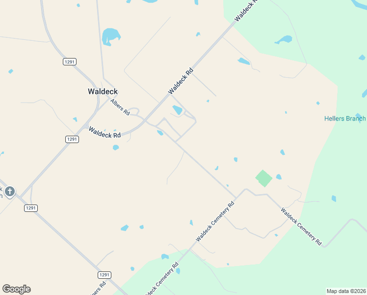 map of restaurants, bars, coffee shops, grocery stores, and more near 615 Albers Road in Round Top