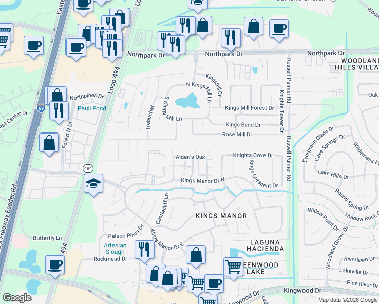 map of restaurants, bars, coffee shops, grocery stores, and more near 21016 Alden's Oak in Montgomery County