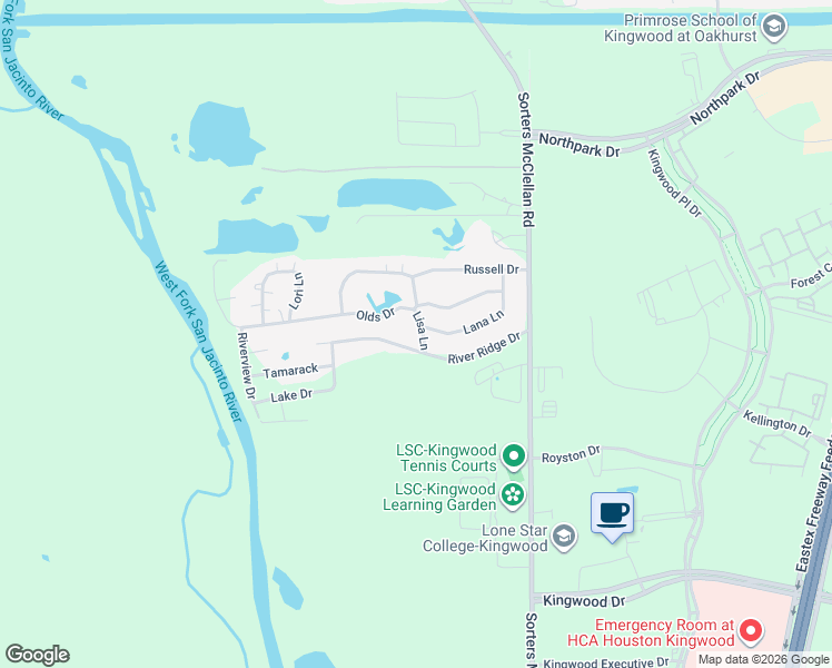 map of restaurants, bars, coffee shops, grocery stores, and more near 20247 Lana Lane in Porter