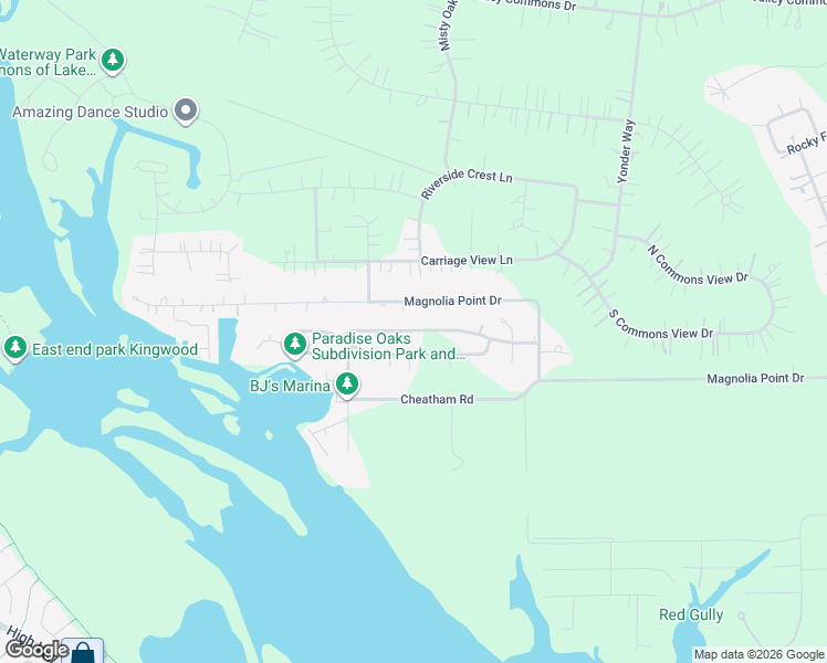 map of restaurants, bars, coffee shops, grocery stores, and more near 515 White Oak Drive in Huffman