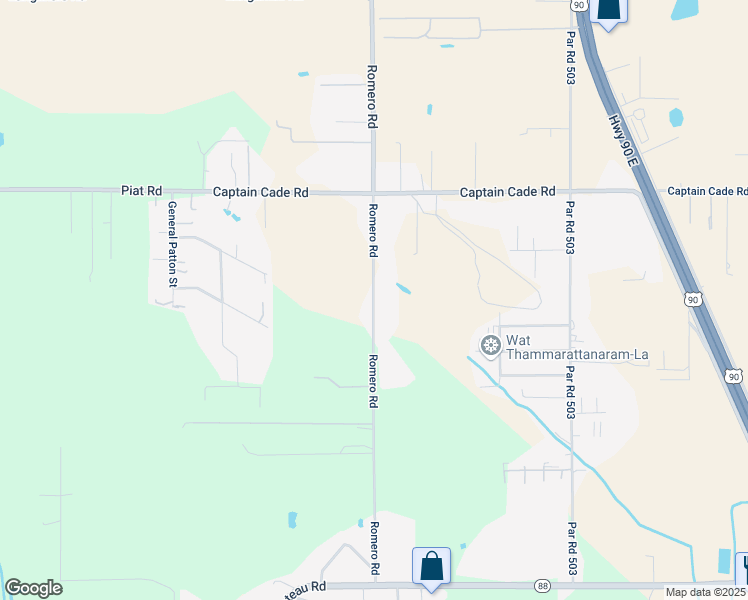 map of restaurants, bars, coffee shops, grocery stores, and more near 3603 Romero Road in Youngsville