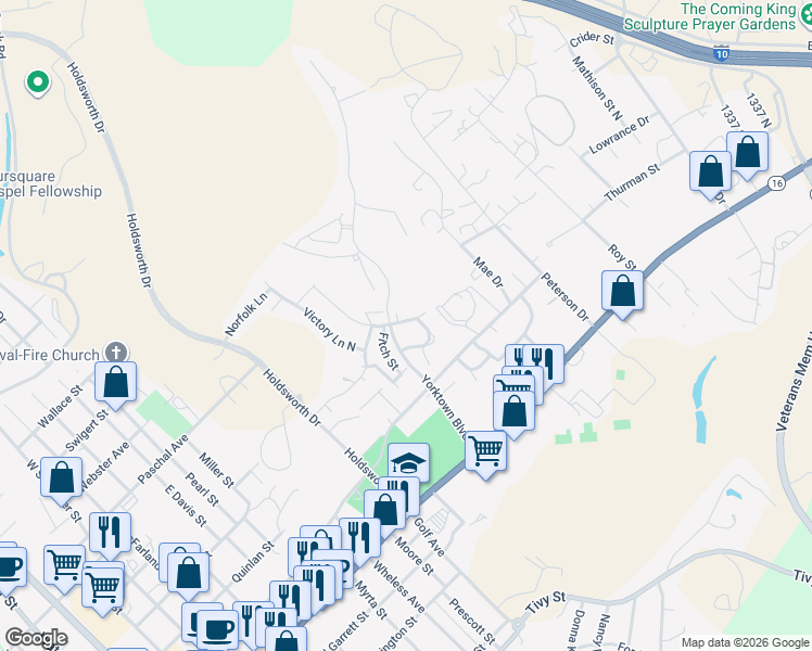 map of restaurants, bars, coffee shops, grocery stores, and more near 1407 Degrasse Dr in Kerrville