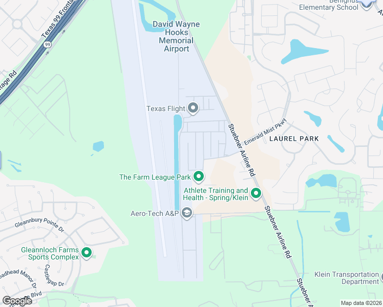 map of restaurants, bars, coffee shops, grocery stores, and more near 7814 Eagle Lane in Spring