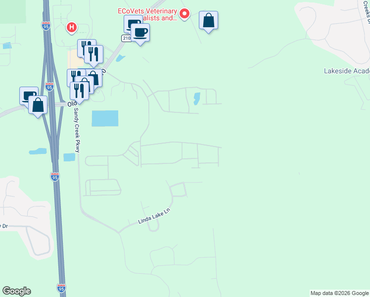 map of restaurants, bars, coffee shops, grocery stores, and more near 702 Sandy Creek Court in St. Augustine