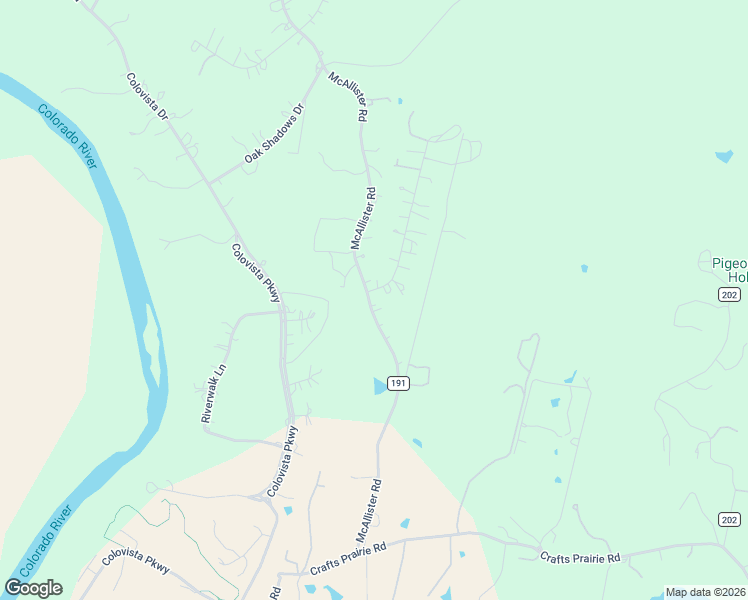 map of restaurants, bars, coffee shops, grocery stores, and more near 511-553 McAllister Road in Bastrop