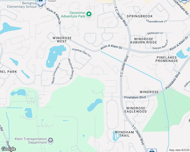 map of restaurants, bars, coffee shops, grocery stores, and more near 6531 Greencreek Meadows Lane in Spring