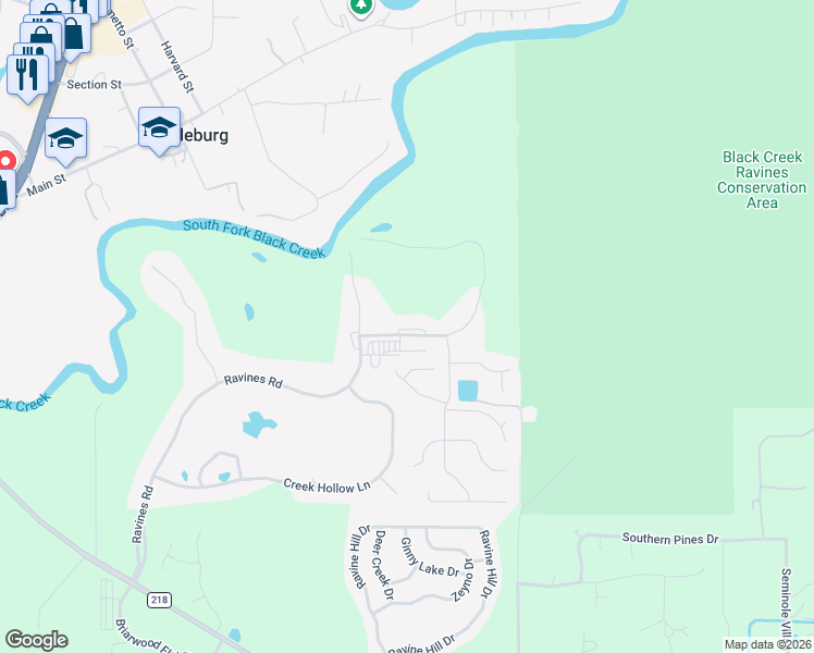 map of restaurants, bars, coffee shops, grocery stores, and more near 3168 Ravines Road in Middleburg